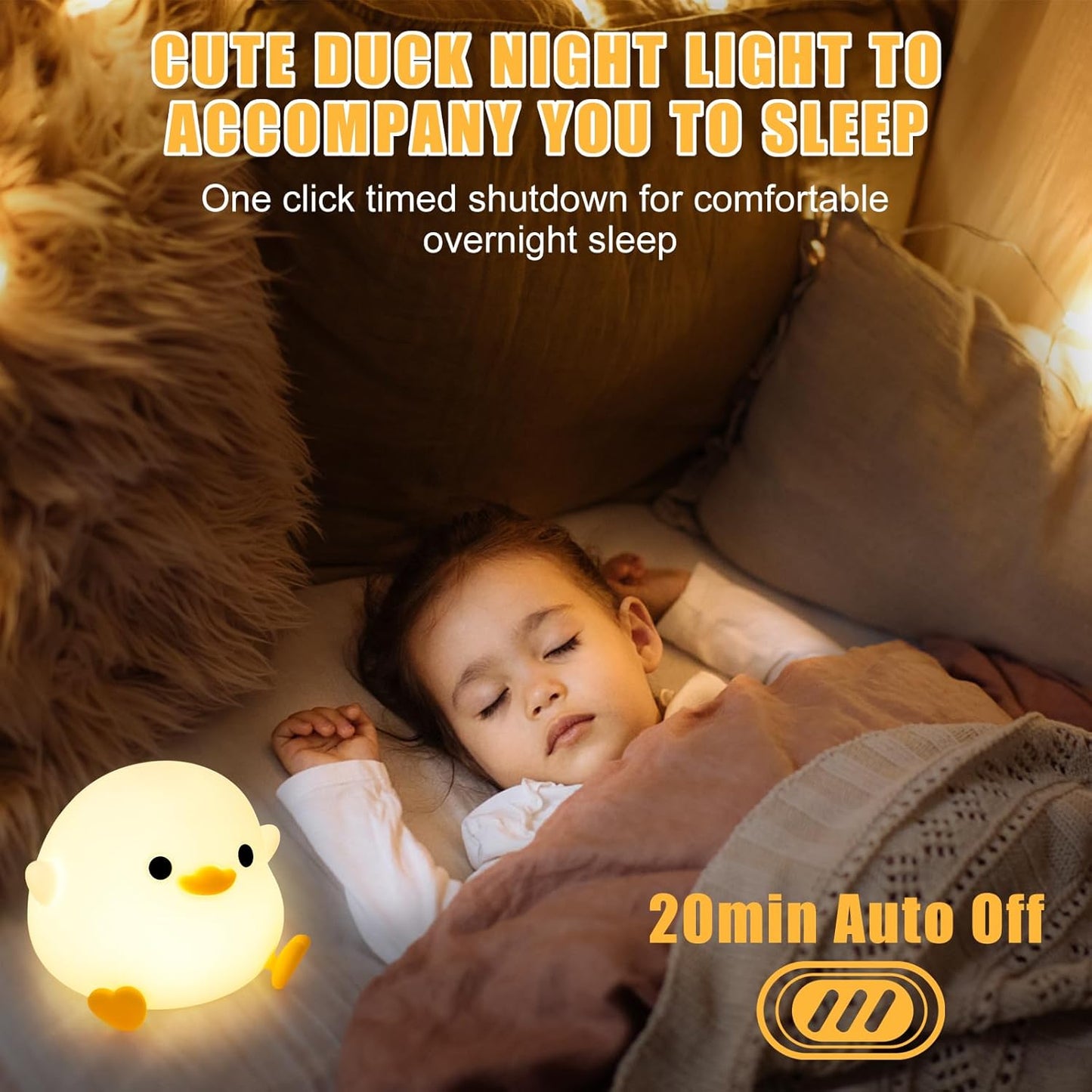 DoDo Nachtlampje voor Kinderen β Dimbaar Nachtlampje, Draagbaar & Oplaadbaar, Met Timerfunctie β Perfect Baby- en Peuter Cadeau