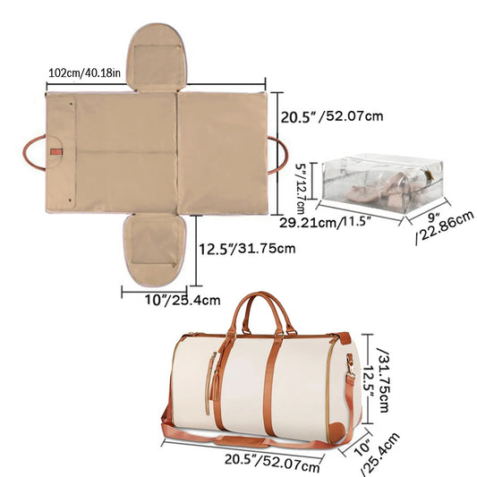 1-delige opvouwbare dames reistas, handige handbagage kledingtas, grote weekendtas, zakelijke reistas